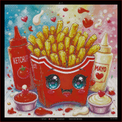 Diamond Painting "Pommes Mayo" (50x50) by Trible C Design