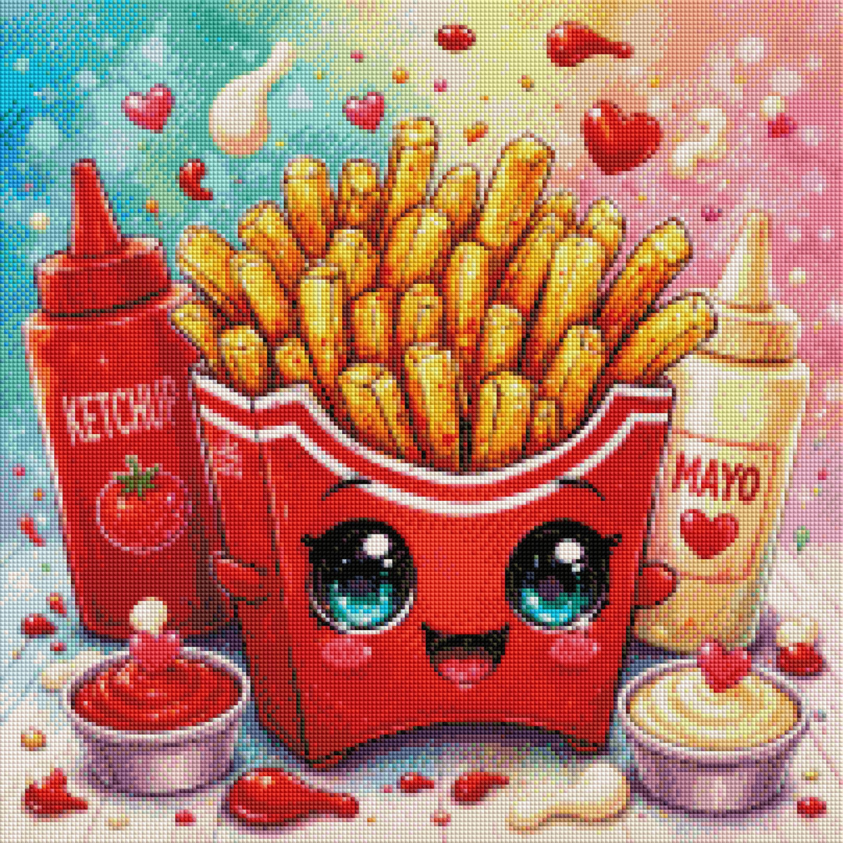 Diamond Painting "Pommes Mayo" (50x50) by Trible C Design