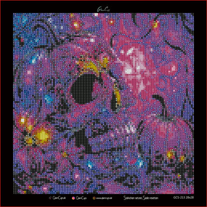 Diamond Painting "Pumpkin Skull" (28x28) by Glammy
