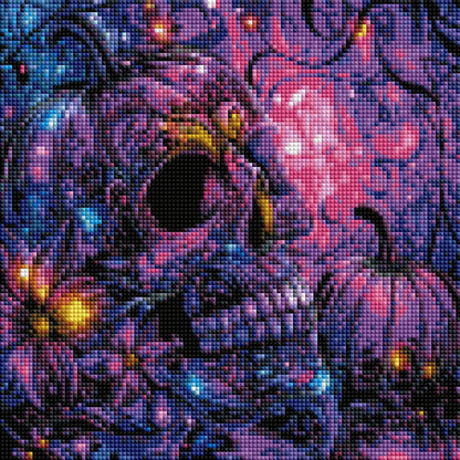 Diamond Painting "Pumpkin Skull" (28x28) by Glammy