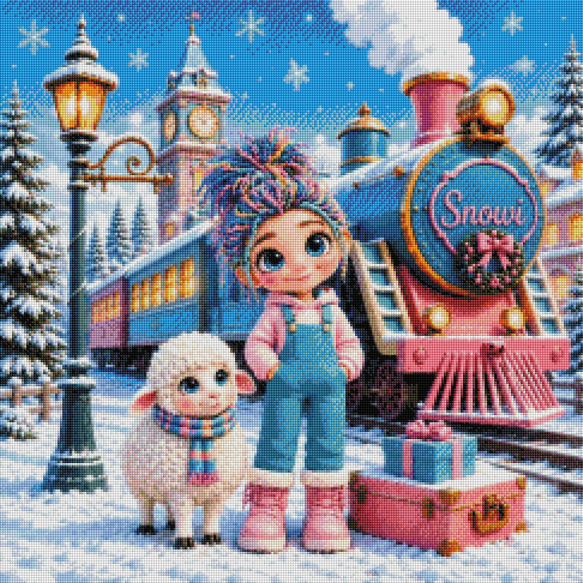 Vorbestellen: Diamond Painting "Unterwegs mit Snowi" (60x60) by Snowi