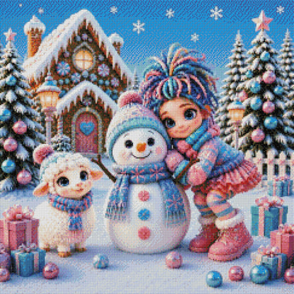 Vorbestellen: Diamond Painting "Snowmanfriend" (60x60) by Snowi