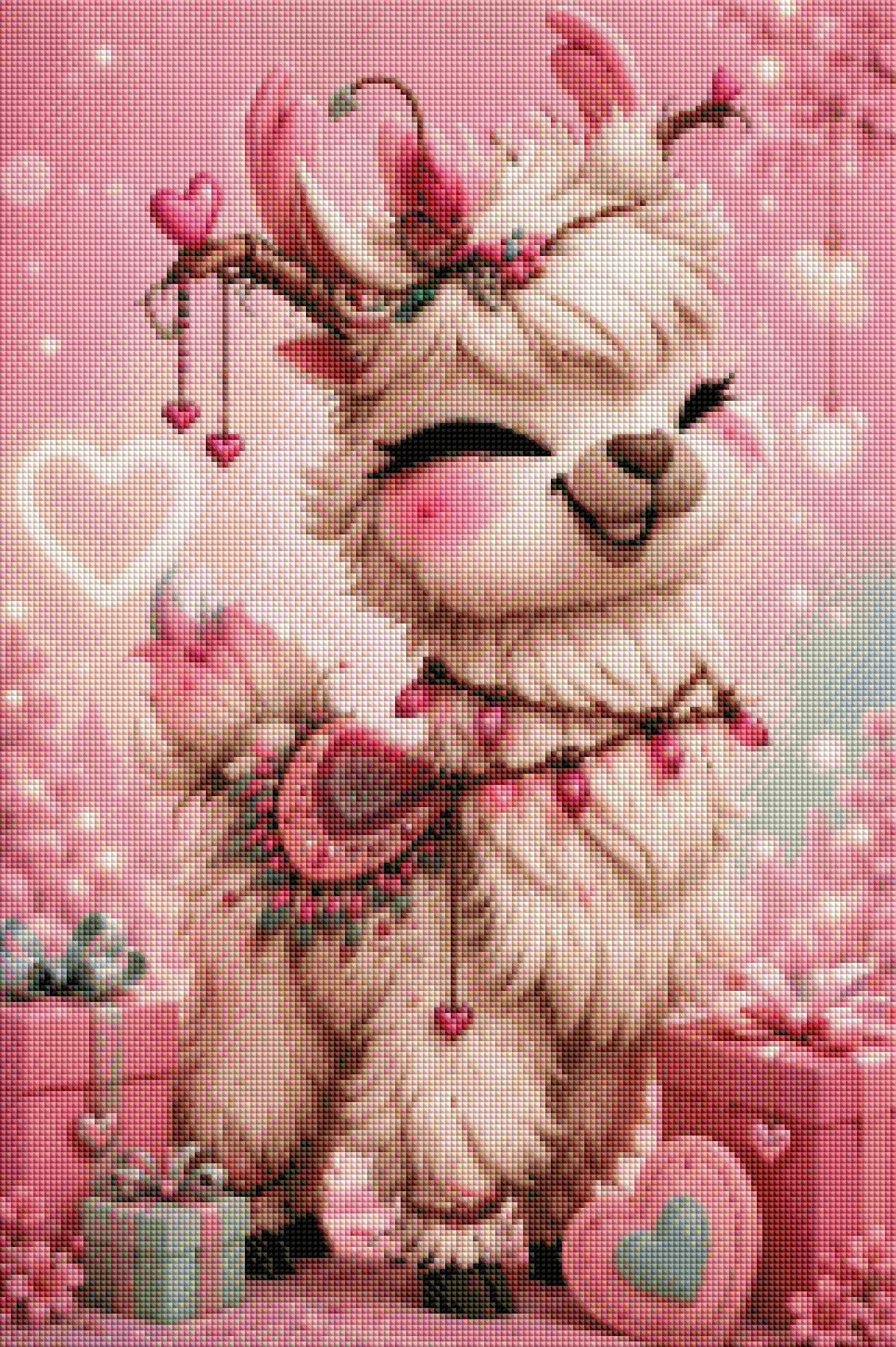 Vorbestellen: Diamond Painting "Lama X-Mas Drama" (40x60) by Trible C Design