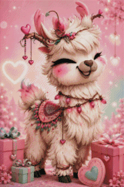 Vorbestellen: Diamond Painting "Lama X-Mas Drama" (40x60) by Trible C Design