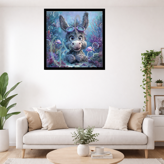 Diamond Painting "Esel Diver" (50x50)