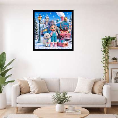 Vorbestellen: Diamond Painting "Unterwegs mit Snowi" (60x60) by Snowi