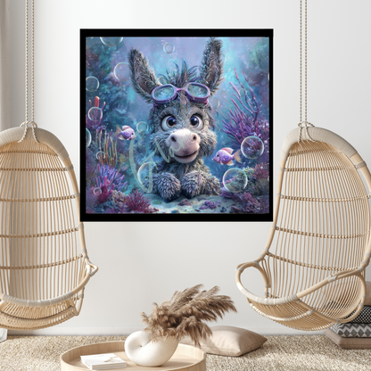 Diamond Painting "EselDiver" 90x90cm