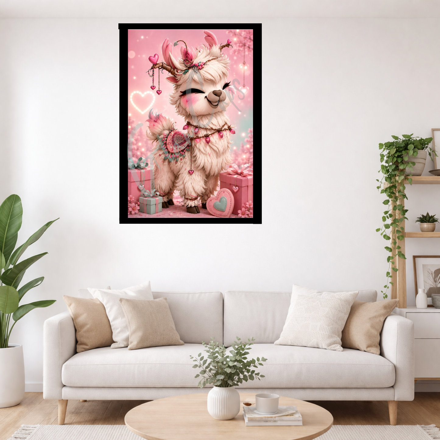 Vorbestellen: Diamond Painting "Lama X-Mas Drama" (40x60) by Trible C Design