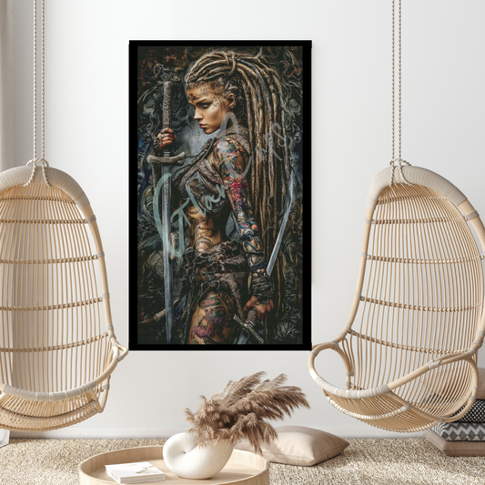 XXL Diamond Painting "Kriegerin" 90x160cm