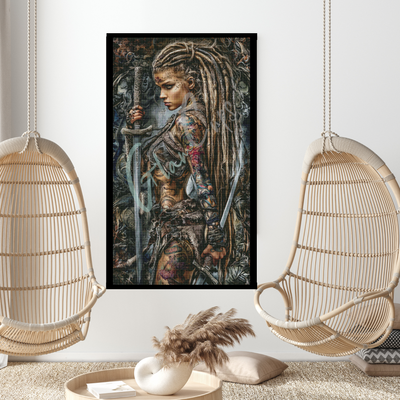 XXL Diamond Painting "Kriegerin" 90x160cm