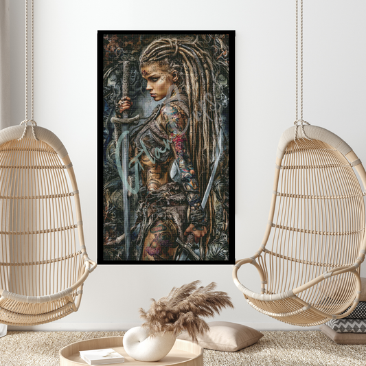 XXL Diamond Painting "Kriegerin" 90x160cm