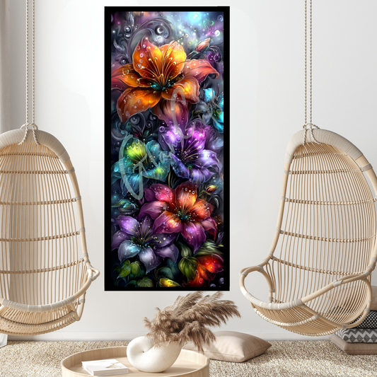 Vorbestellung: Diamond Painting "Mitternachtsblüten" 40x100cm