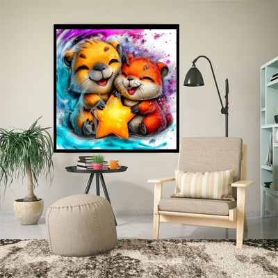 Diamond Painting "Sternenfreunde" (50x50cm) by Steinchensuchti