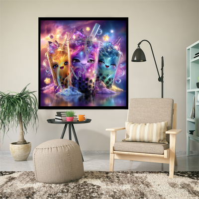Vorbestellen: Diamond Painting "Bubble Tea" (70x70) by Steinchensuchti