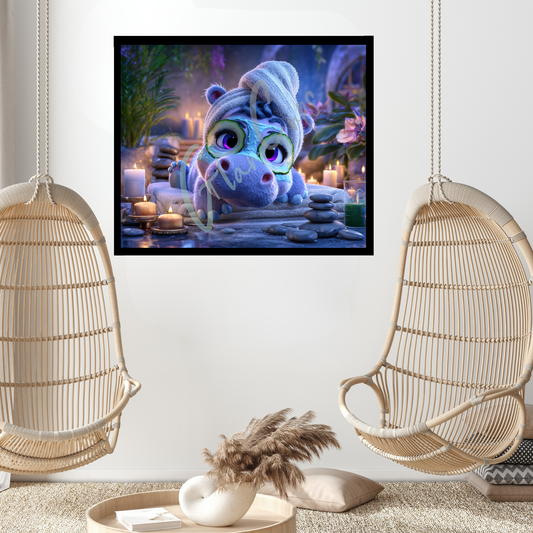 Vorbestellen: Diamond Painting "MeTime Hippo " (75x62) by Steinchensuchti