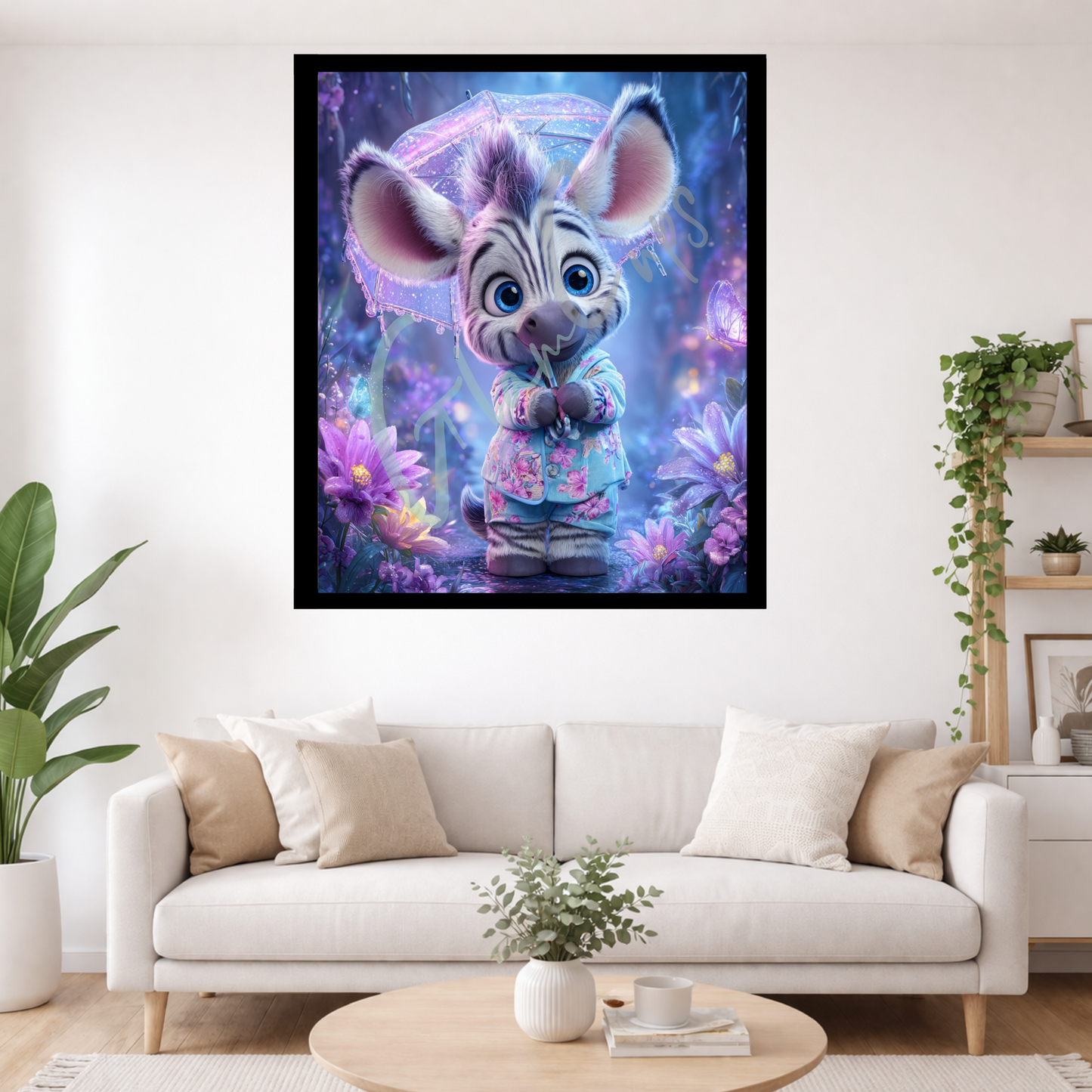 Diamond Painting "Sweet Zebra" (50x60) by Anny.ai