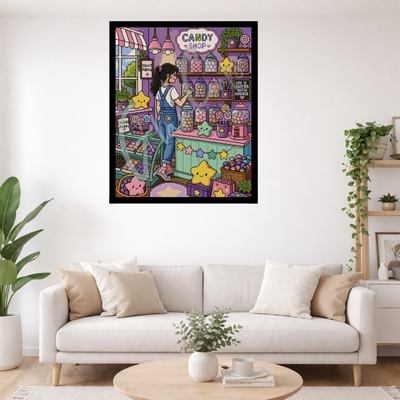 Vorbestellen: Diamond Painting Art Edition "Candy-Shop"  60x75cm