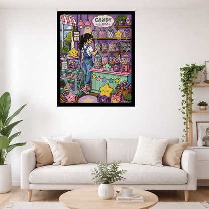 Vorbestellen: Diamond Painting Art Edition "Candy-Shop"  60x75cm