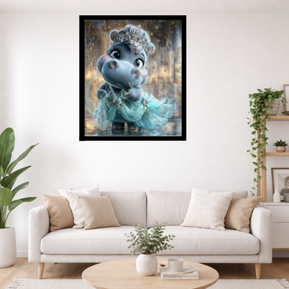 Diamond Painting "Sissi Hippo " (50x60cm) by Steinchensuchti