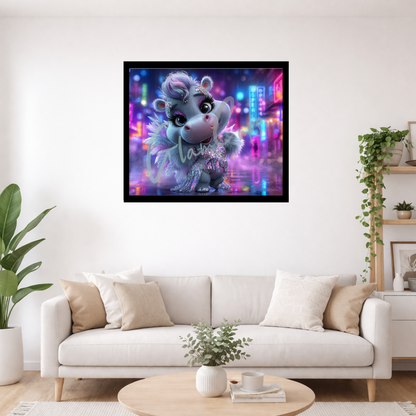 Diamond Painting "Drag Queen Hippo " (75x62) by Steinchensuchti