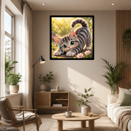 Vorbestellen: Diamond Painting "Katzenglück" by Glammy 20x20cm