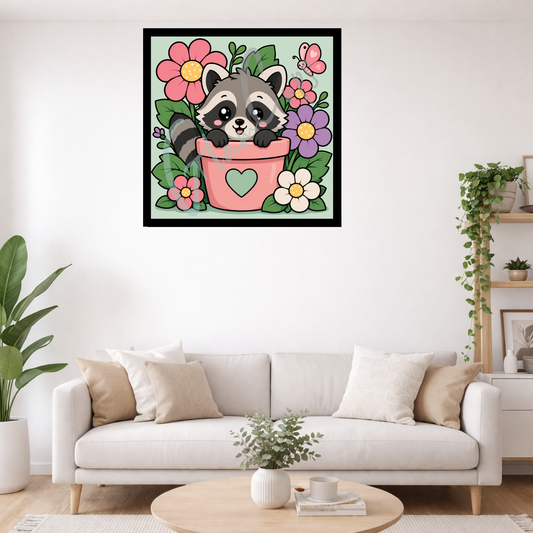 Diamond Painting "Waschbär" by Glammy 20x20cm