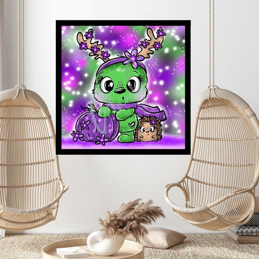 Diamond Painting "Schnuti goes Elch" 80x80cm