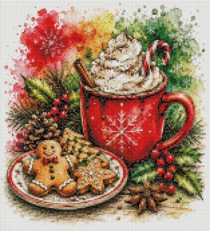Vorbestellen: Diamond Painting "Kakao und Lebkuchen" (40x45) by Lexxa