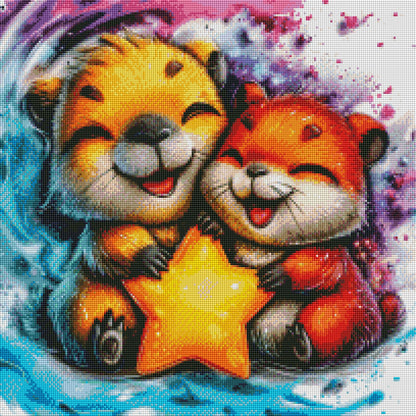 Diamond Painting "Sternenfreunde" (50x50cm) by Steinchensuchti