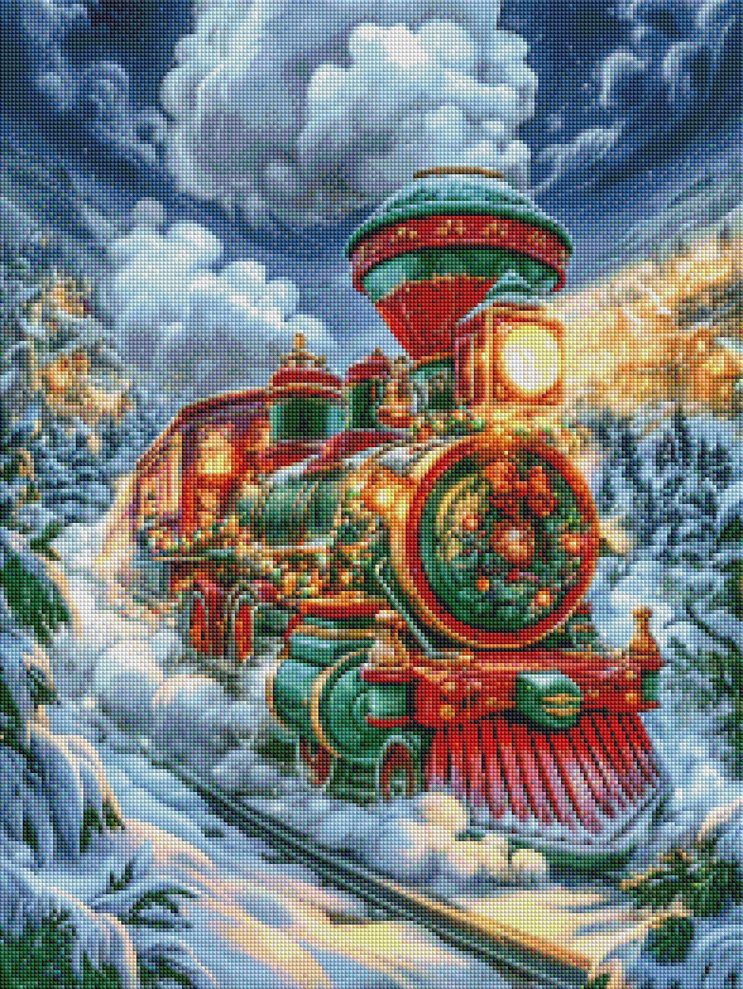 Vorbestellen: Diamond Painting "Winterzug" (50x66)