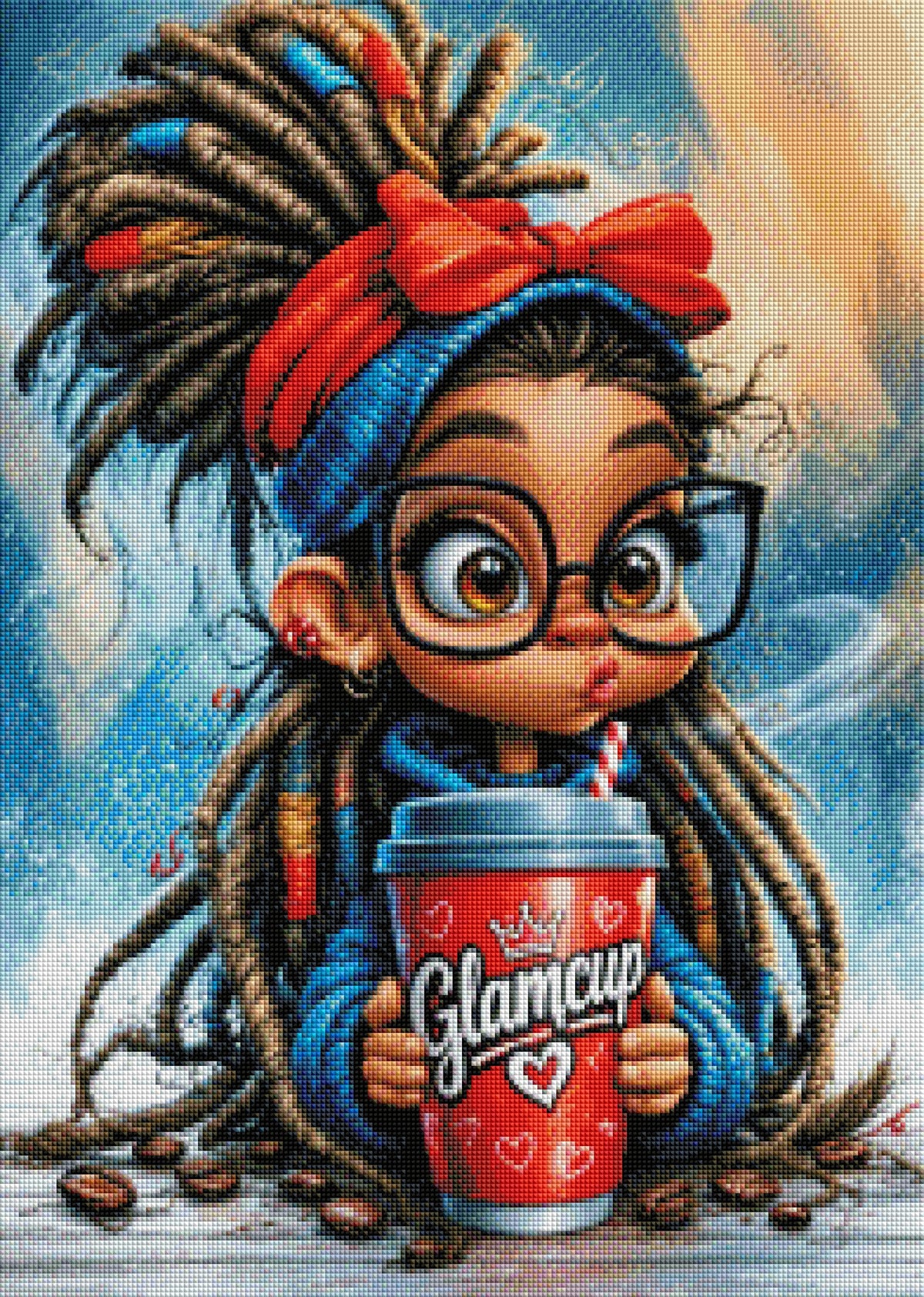Vorbestellen: Diamond Painting "Coffee Glam" (50x77) by Kreativköter Mr Clay
