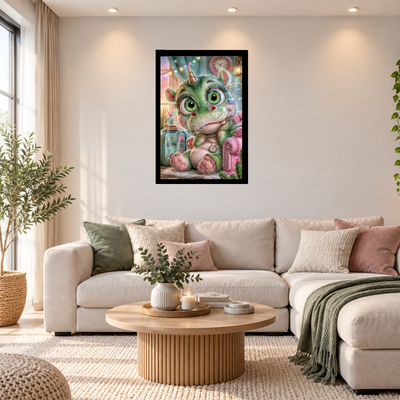 Vorbestellen: Diamond Painting "Drachenschmaus" (50x75) by Anny.ai