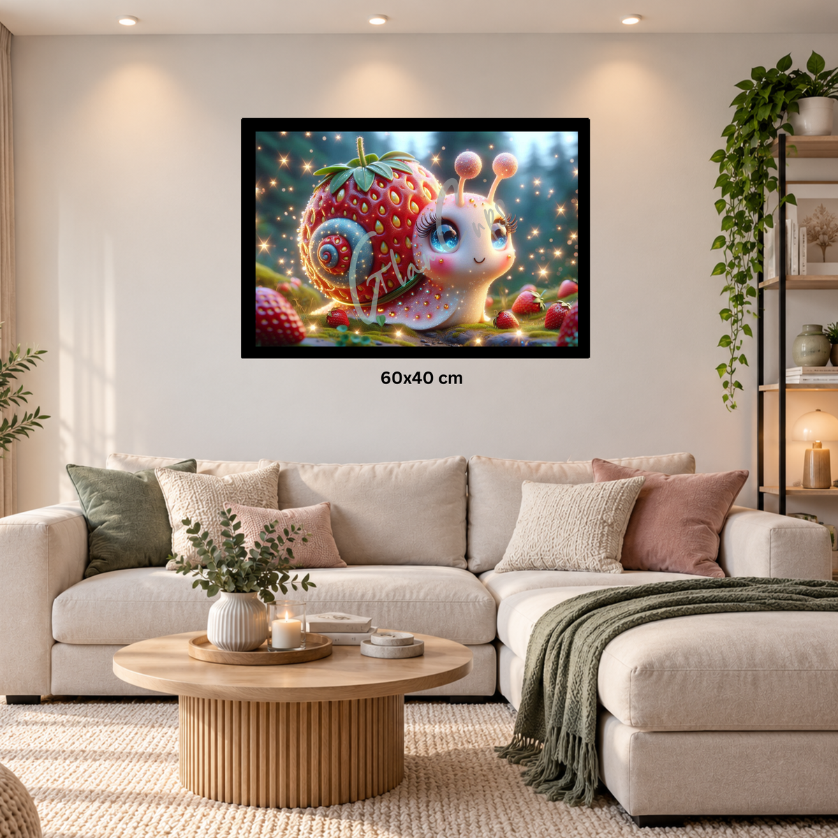 Diamond Painting "Erdbeerschnecki" (40x60) by Lexxy.ai